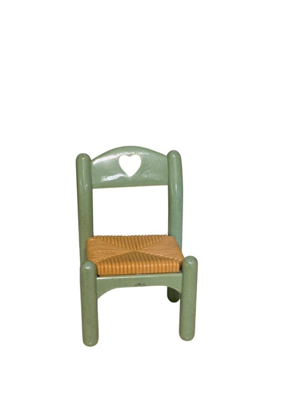 Vtg 1993 Fisher Price Loving Family Dollhouse Chair Green Heart Cottagecore 90s